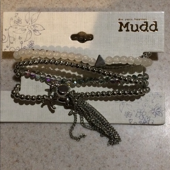 5 Piece Sparkly Unicorn Stretch Bracelet Set - Picture 1 of 8